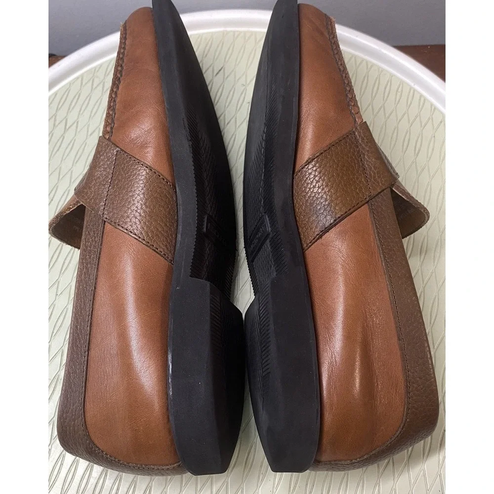Rockport Men's Leather Driving Shoes Penny Loafer Brown Dress Shoes Sz. 12M